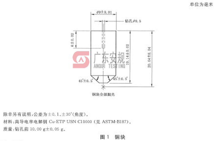 IEC60695-11-3、GB/T5169.15 500W燃烧机火焰校正铜块及热电偶(图1)