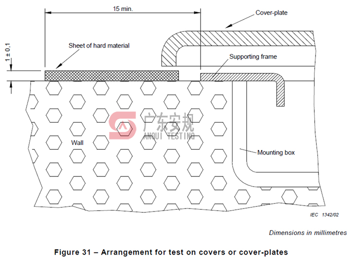  IEC60884 图31盖或盖板的试验装置(图1)