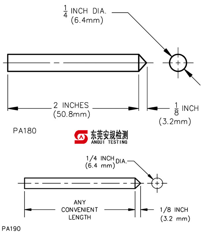 UL499试验棒PA180|UL82试验指PA190|UL859试验指PA190(图1)