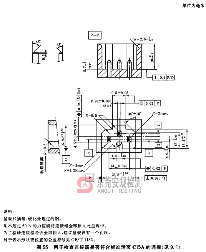 IEC60320耦合器量规图9S连接器C15A通规