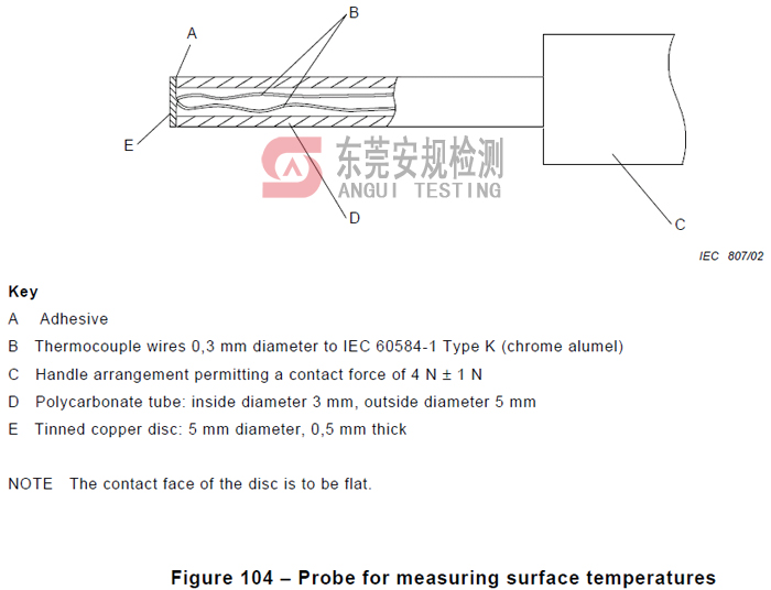 IEC60335-2-6表面温度探头